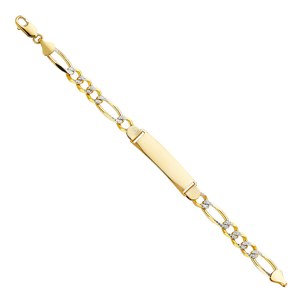 14K Yellow Gold Men's & Link Bracelet - AB213