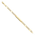 14K Yellow Gold Men's & Link Bracelet - AB214