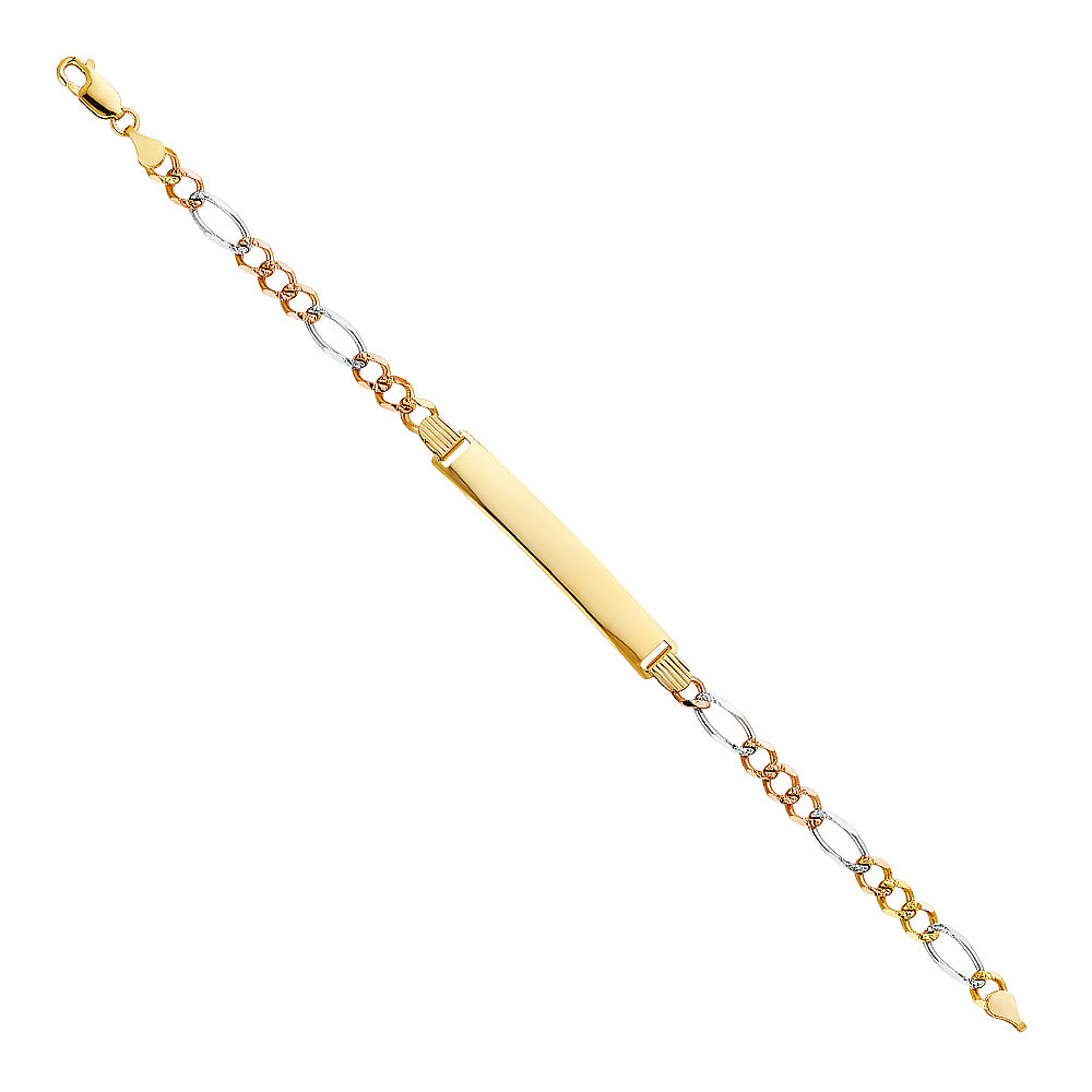 14K Yellow Gold Men's & Link Bracelet - AB216