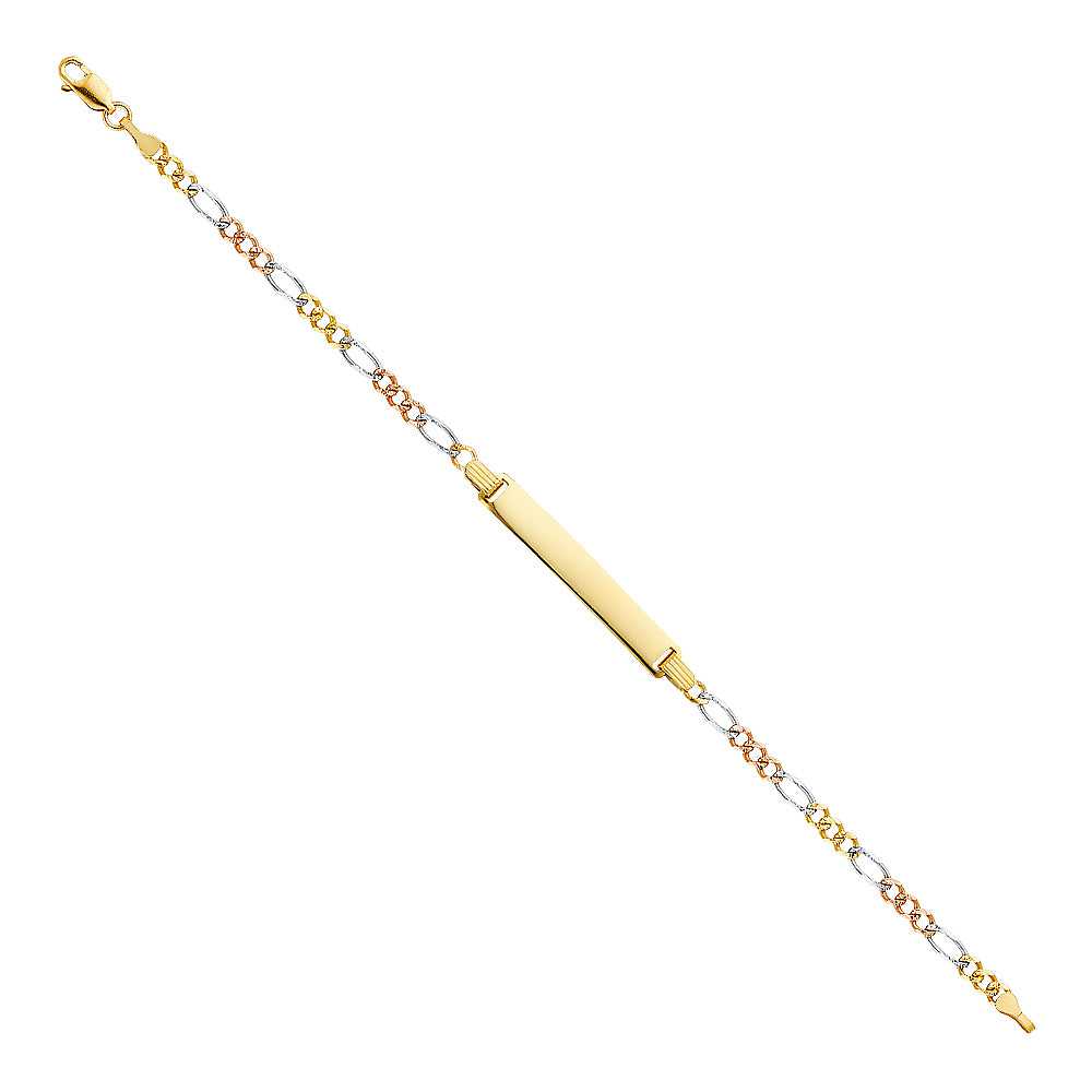 14K Yellow Gold Men's & Link Bracelet - AB218