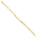 14K Yellow Gold Baby ID Bracelet - AB229