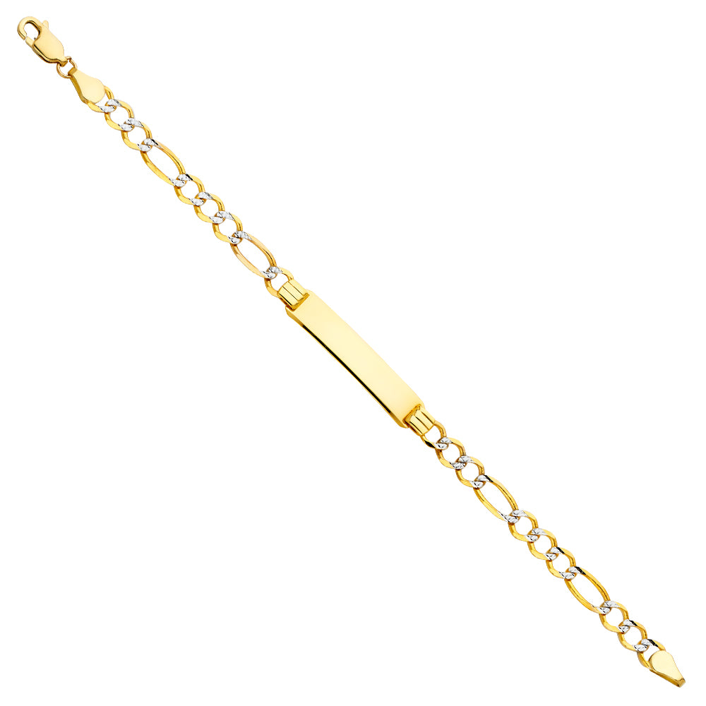14K Yellow Gold Baby ID Bracelet - AB229