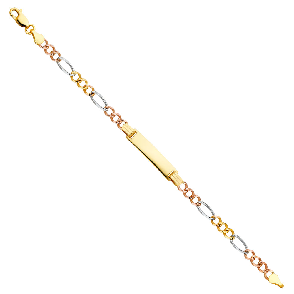 14K Yellow Gold Baby ID Bracelet - AB230
