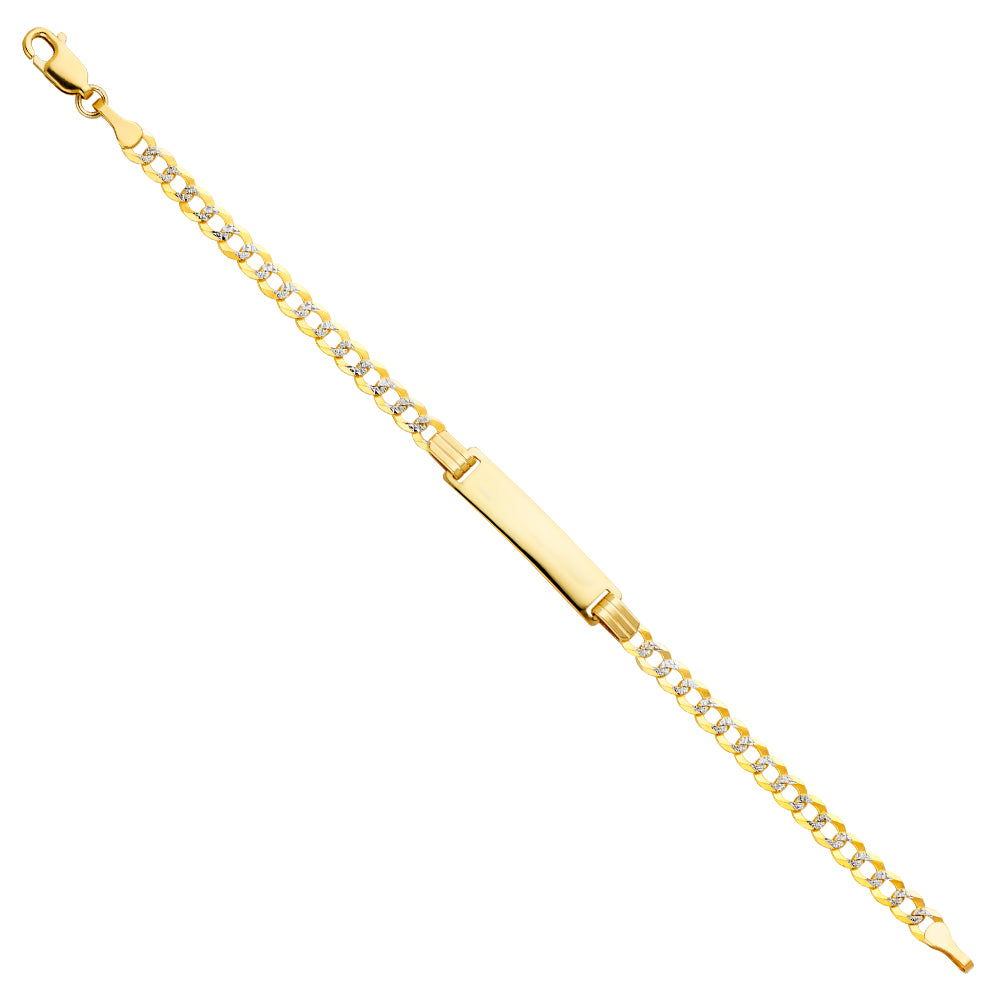 14K Yellow Gold Baby ID Bracelet - AB234