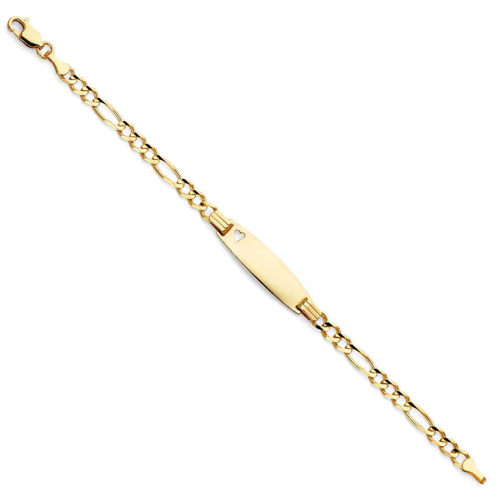 14K Yellow Gold Baby ID Bracelet - AB235