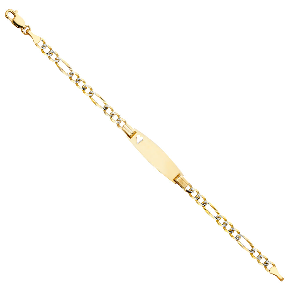 14K Yellow Gold Baby ID Bracelet - AB236