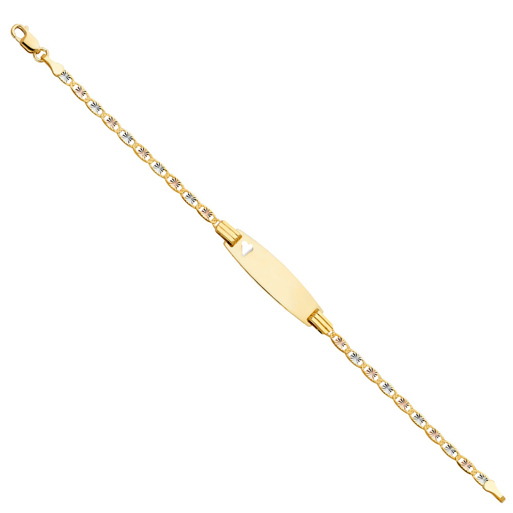 14K Yellow Gold Baby ID Bracelet - AB238