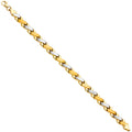 14K Yellow Gold Assorted Fancy Bracelet - AB264