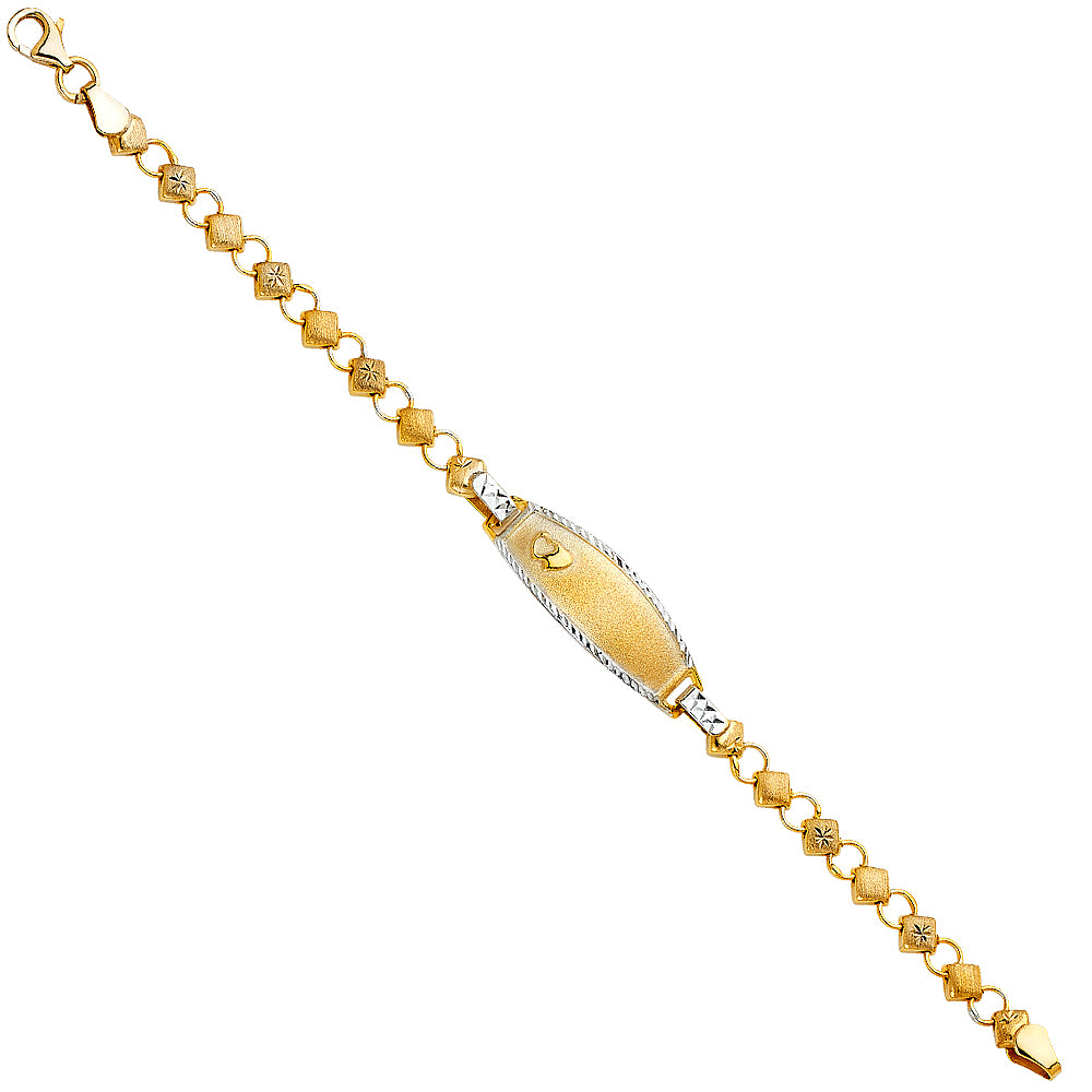 14K Yellow Gold Baby ID Bracelet - AB271