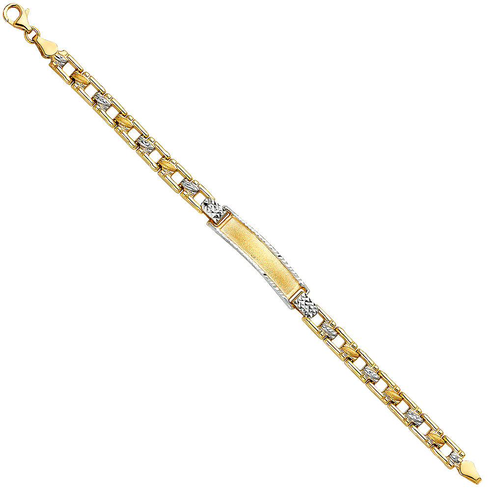 14K Yellow Gold Baby ID Bracelet - AB273