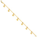 14K Yellow Gold Assorted Fancy Bracelet - AB276