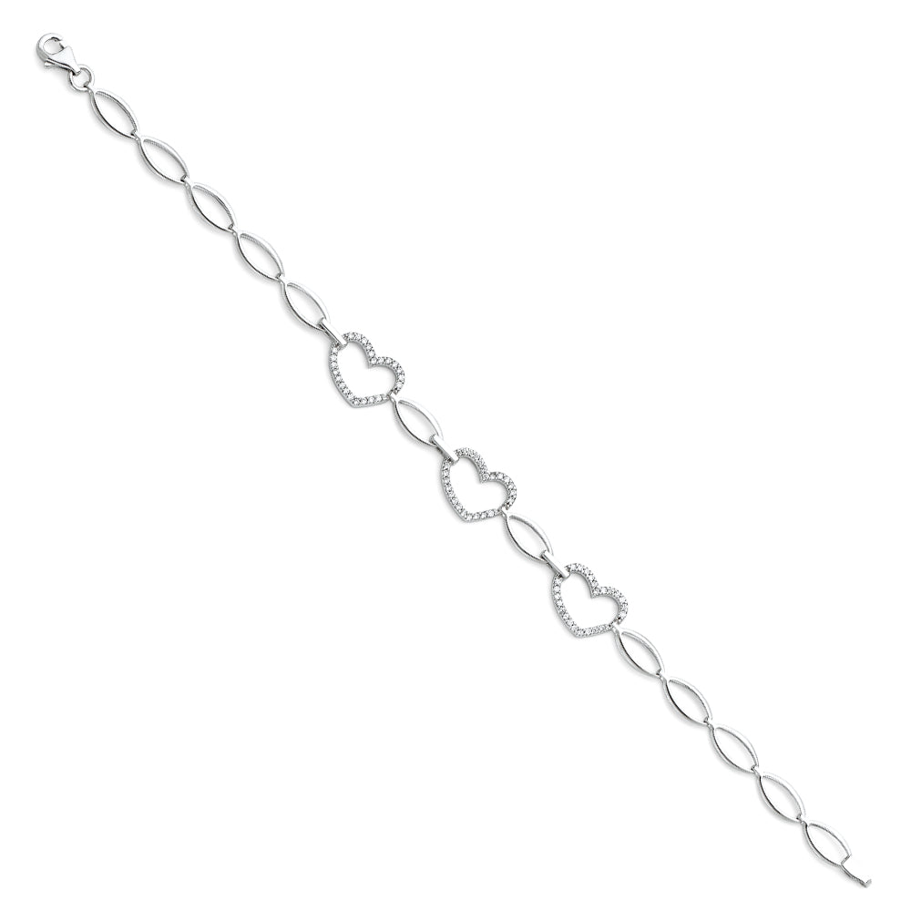 14K Yellow Gold Assorted Fancy Bracelet - AB299