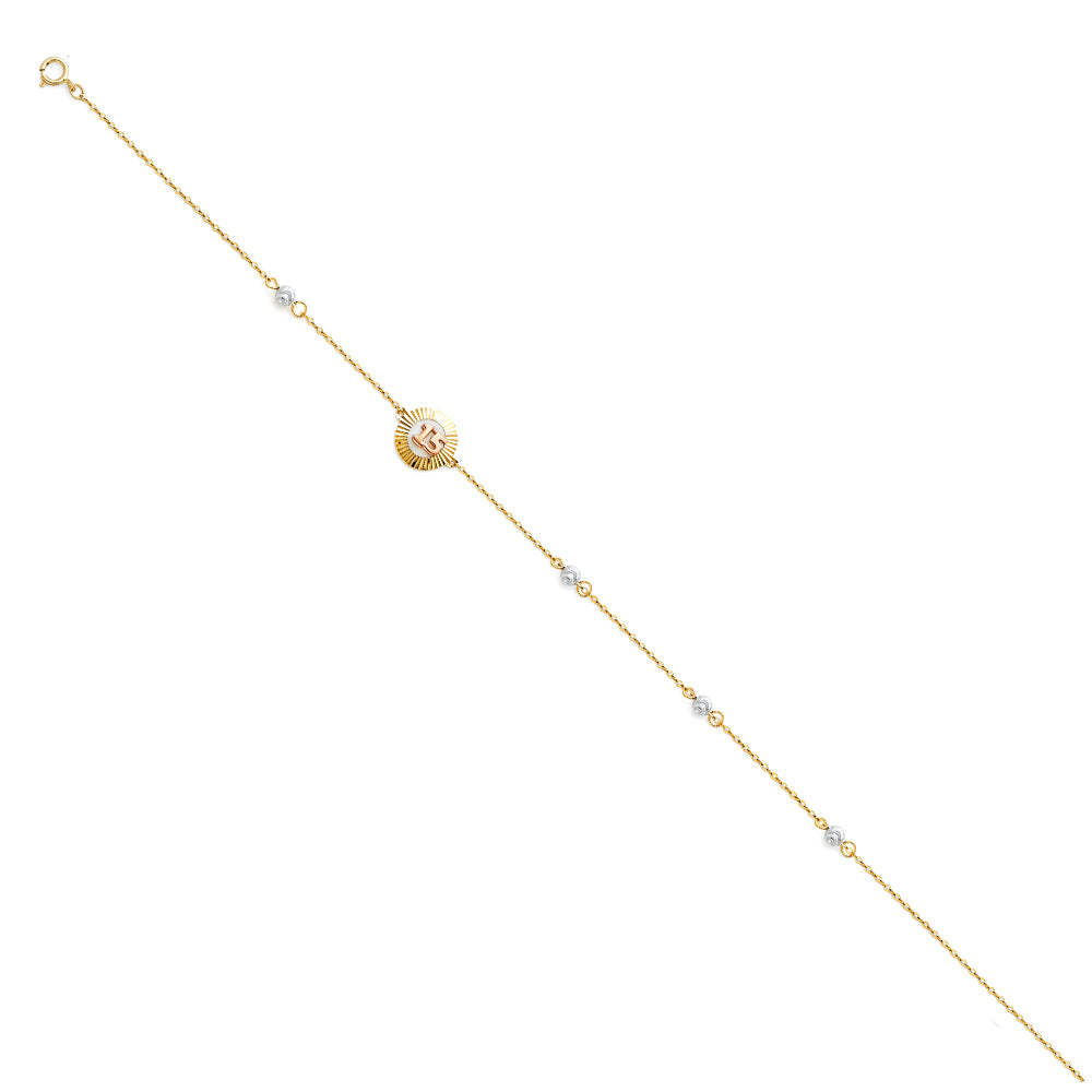14K Yellow Gold 15 Años & Lucky Bracelet - AB304