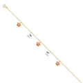 14K Yellow Gold Assorted Fancy Bracelet - AB306
