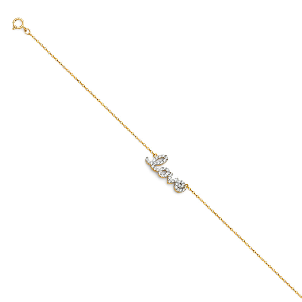 14K Yellow Gold Assorted Fancy Bracelet - AB310