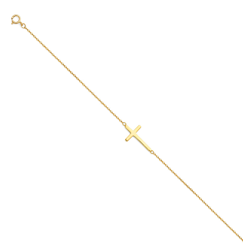 14K Yellow Gold Assorted Fancy Bracelet - AB316