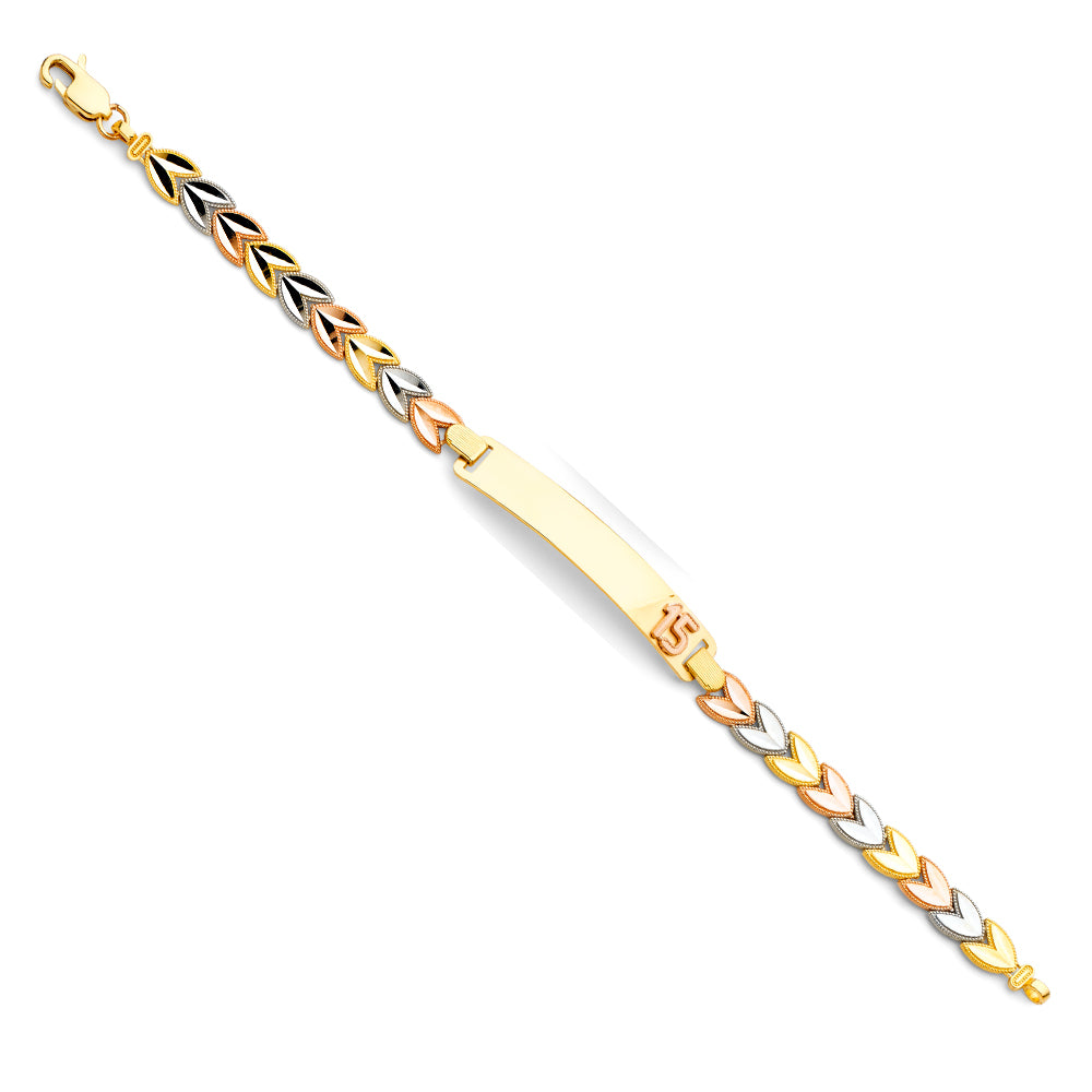 14K Yellow Gold 15 Años & Lucky Bracelet - AB328