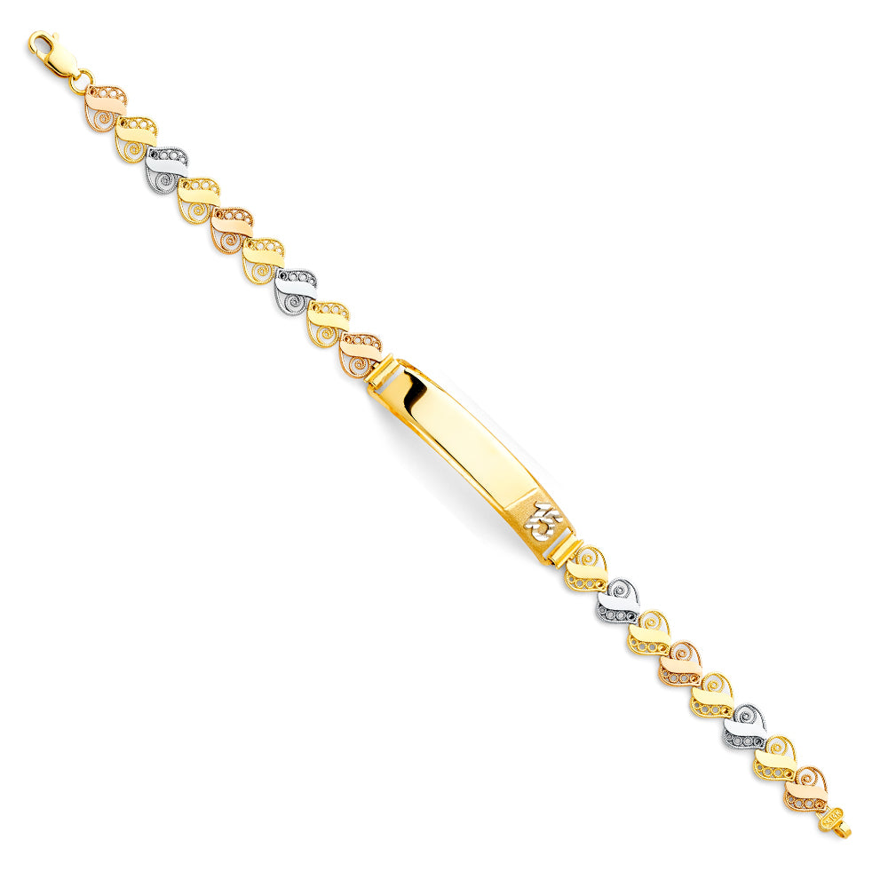 14K Yellow Gold 15 Años & Lucky Bracelet - AB331