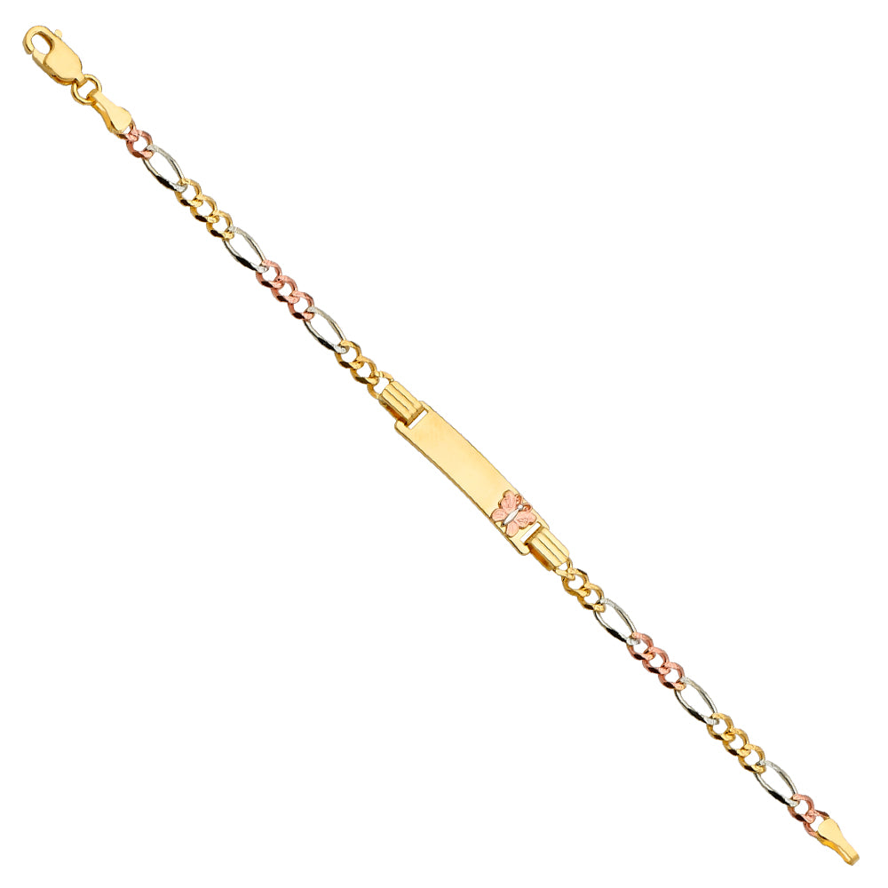 14K Yellow Gold Baby ID Bracelet - AB337