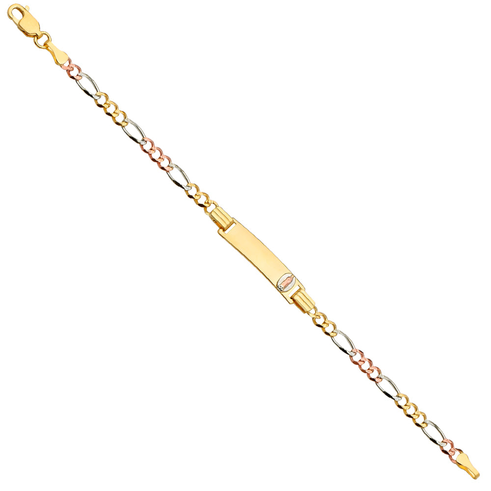 14K Yellow Gold Baby ID Bracelet - AB338