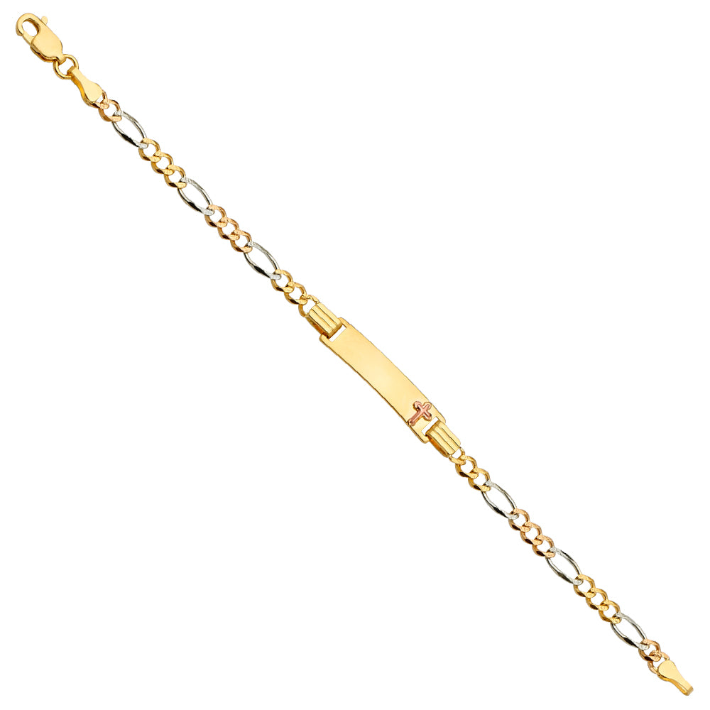 14K Yellow Gold Baby ID Bracelet - AB340