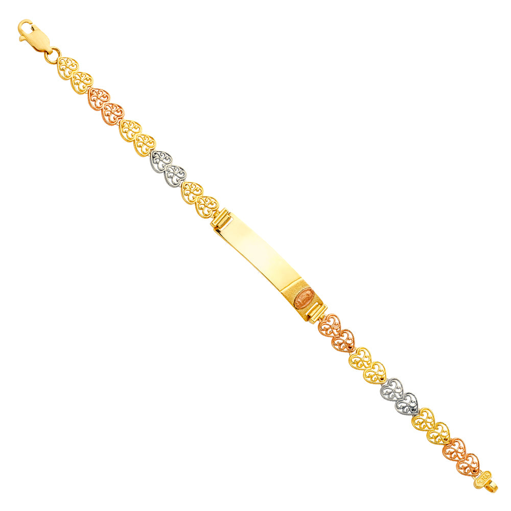 14K Yellow Gold Baby ID Bracelet - AB342