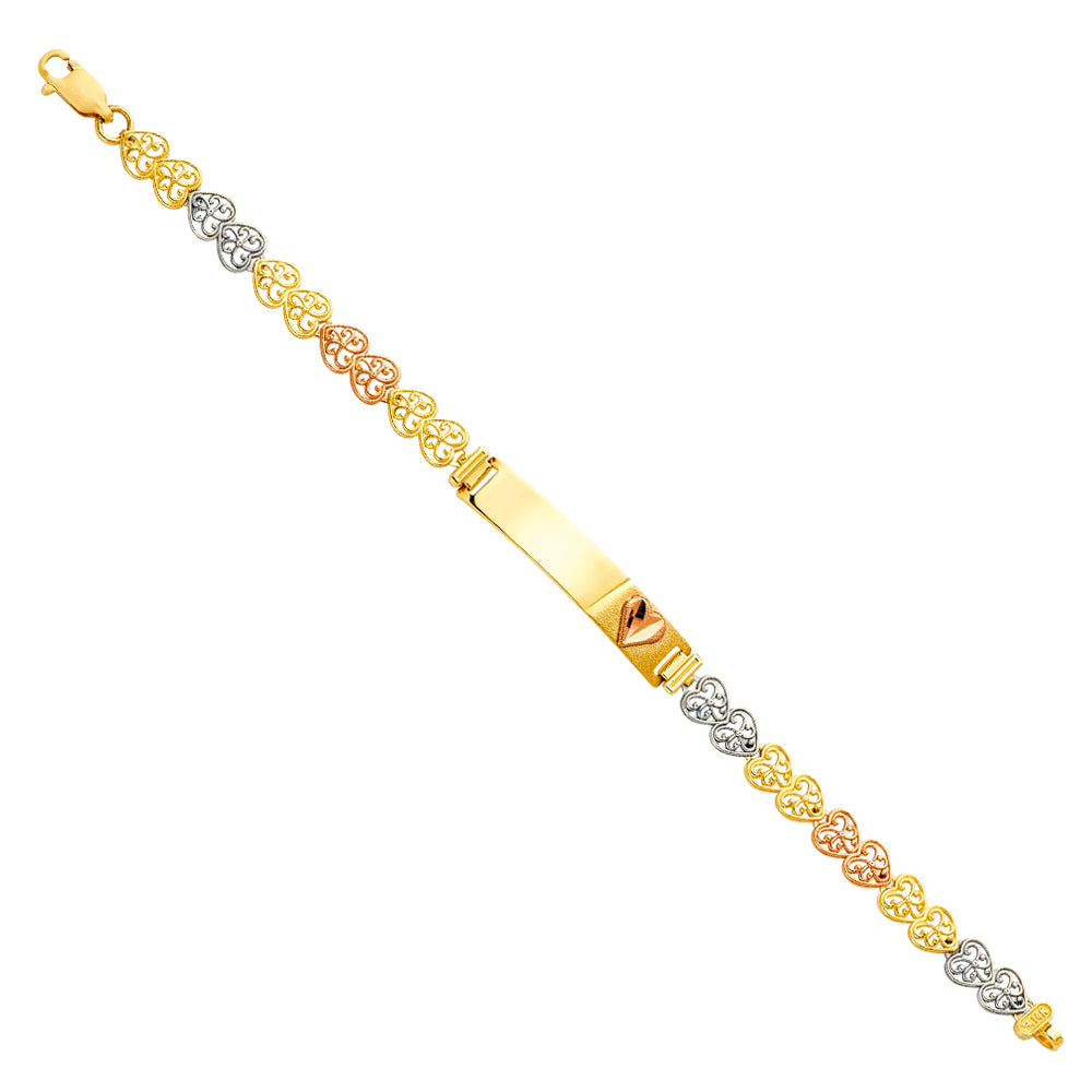 14K Yellow Gold Baby ID Bracelet - AB343