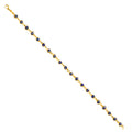 14K Yellow Gold Light Link ID & Evil Eye Bracelet - AB345