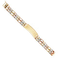 14K Tri Color Men's & Link Bracelet - AB353