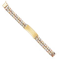14K Tri Color Men's & Link Bracelet - AB354