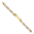 14K Tri Color Men's & Link Bracelet - AB356