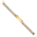 14K Tri Color Men's & Link Bracelet - AB357