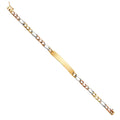 14K Tri Color Men's & Link Bracelet - AB358