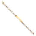 14K Tri Color Men's & Link Bracelet - AB359