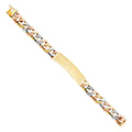14K Tri Color Men's & Link Bracelet - AB364