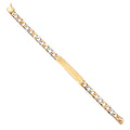 14K Tri Color Men's & Link Bracelet - AB366
