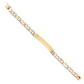 14K Tri Color Men's & Link Bracelet - AB367