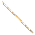 14K Tri Color Men's & Link Bracelet - AB369