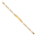 14K Tri Color Men's & Link Bracelet - AB370