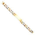 14K Tri Color Men's & Link Bracelet - AB371