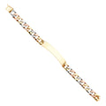 14K Tri Color Men's & Link Bracelet - AB372