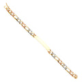 14K Tri Color Men's & Link Bracelet - AB373