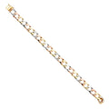 14K Tri Color Men's & Link Bracelet - AB375