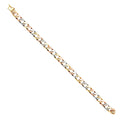 14K Tri Color Men's & Link Bracelet - AB376
