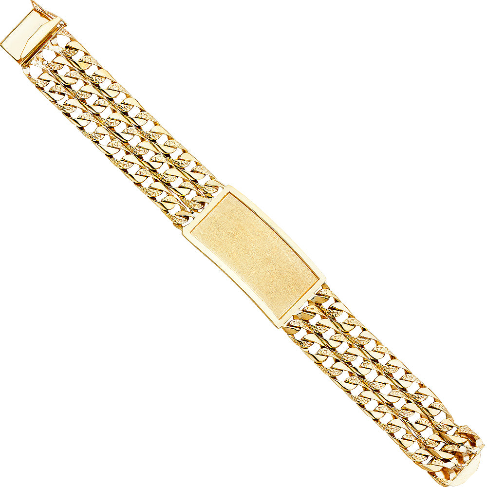 14K Yellow Gold Men's & Link Bracelet - AB379