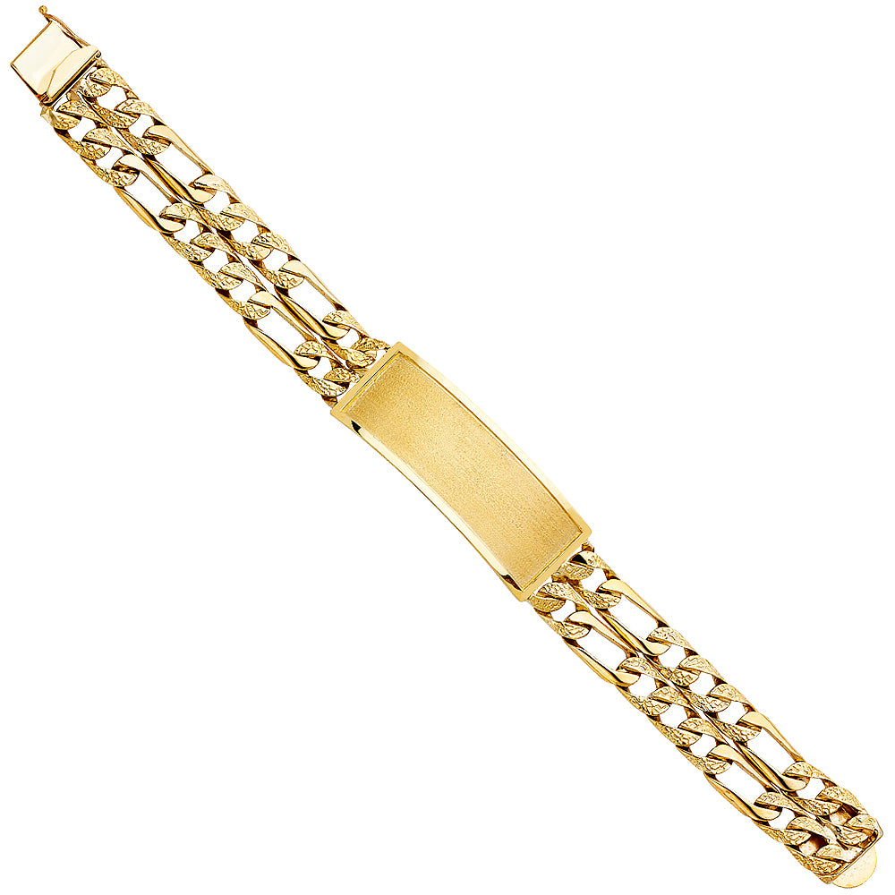 14K Yellow Gold Men's & Link Bracelet - AB380