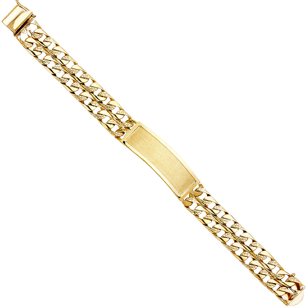 14K Yellow Gold Men's & Link Bracelet - AB381