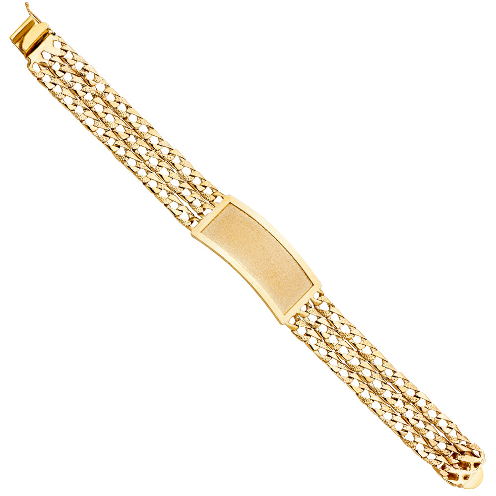 14K Yellow Gold Men's & Link Bracelet - AB387