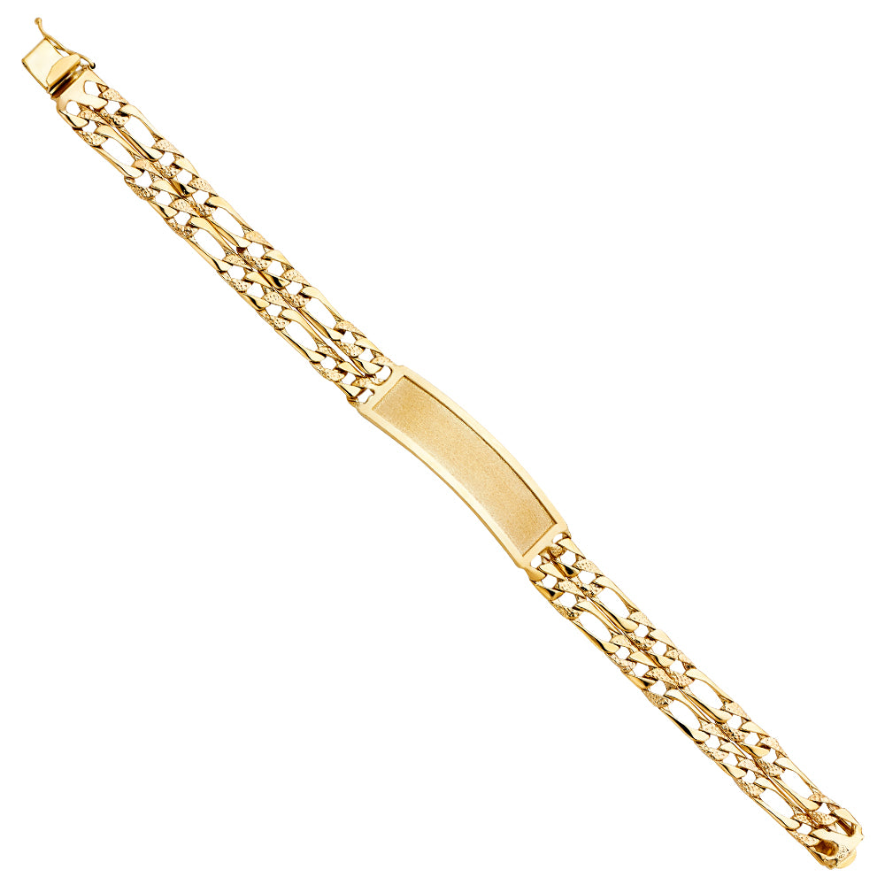 14K Yellow Gold Men's & Link Bracelet - AB388