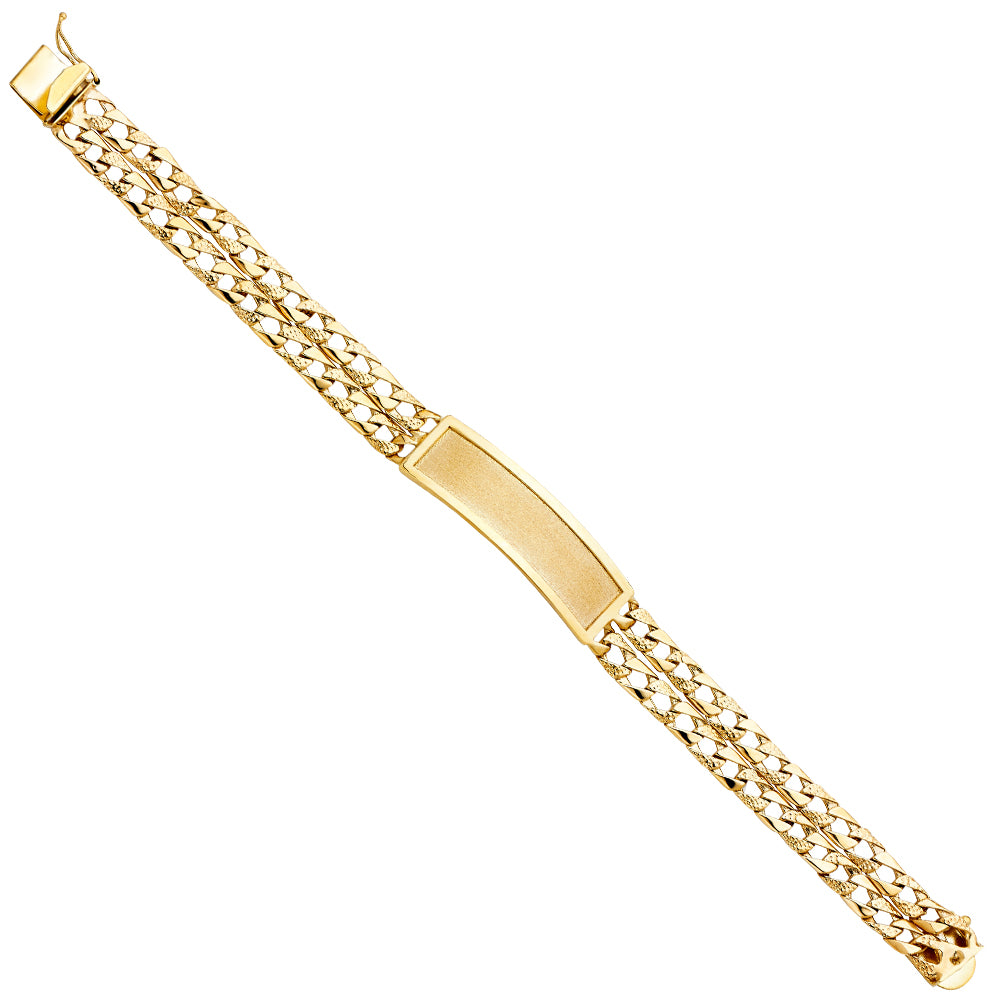 14K Yellow Gold Men's & Link Bracelet - AB389